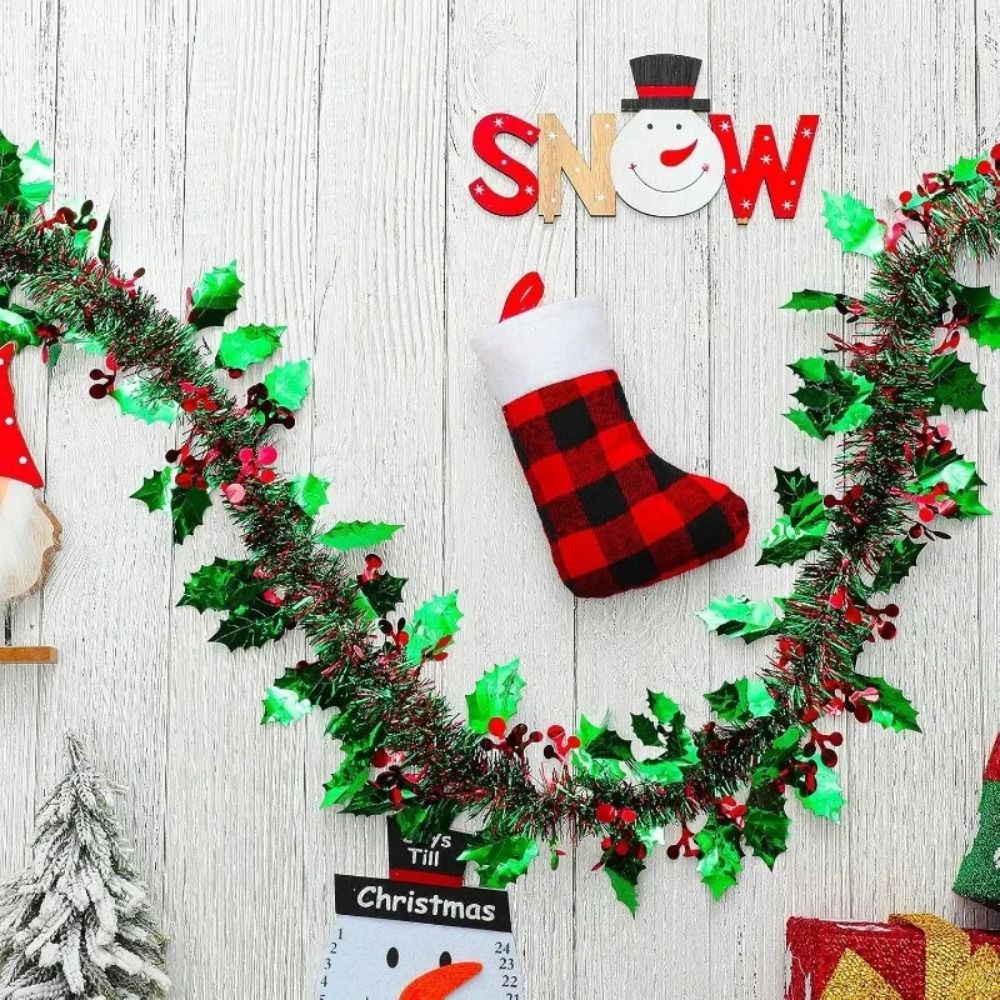 Tinsel Garland Decoration - 2 Buah Garland Natal 2M yang