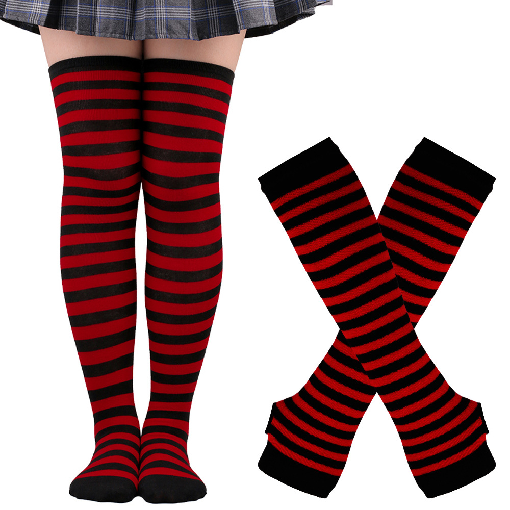 Christmas Stocking Hanging - 2 pasang/set kaus kaki panjang katun
