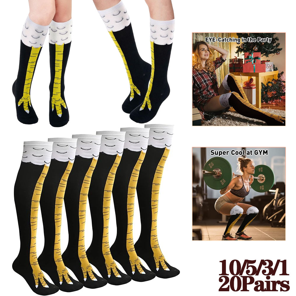 Christmas Stocking Hanging - 1-20 Pasang Kaus Kaki Setinggi Lutut