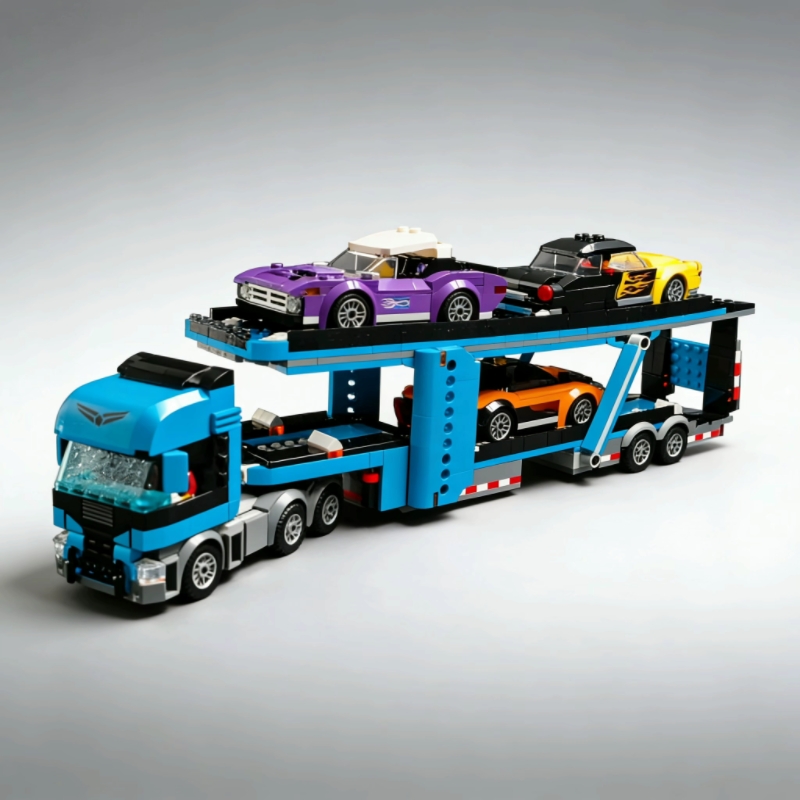 Lego Set Creator - Blok bangunan truk pengangkut mobil seri