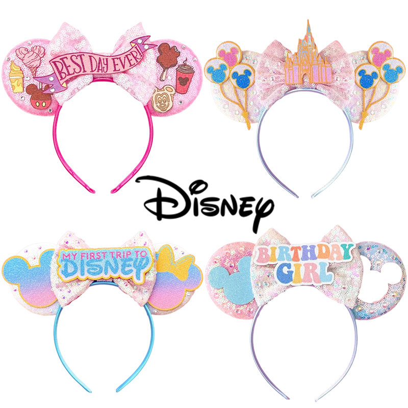 Ribbon Bow Gift - Bando telinga Mickey Mouse anak perempuan,