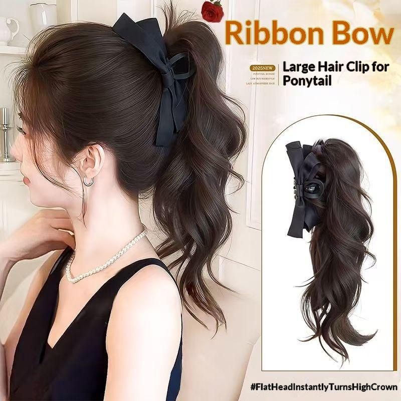 Ribbon Bow Gift - Wig Kuncir Kuda 14 inci dengan