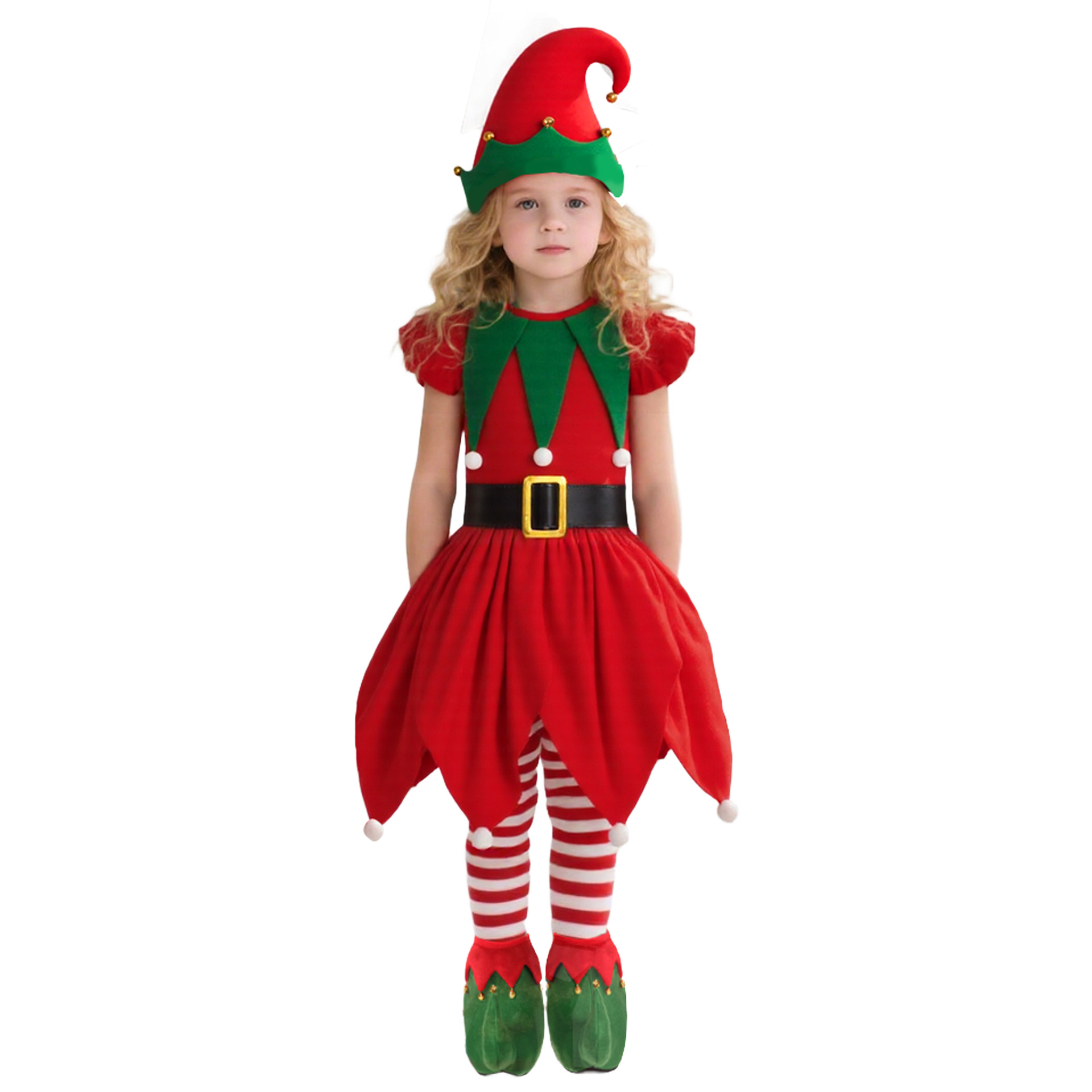 Elf Costume Christmas - Kostum Elf Hijau Natal Anak Perempuan