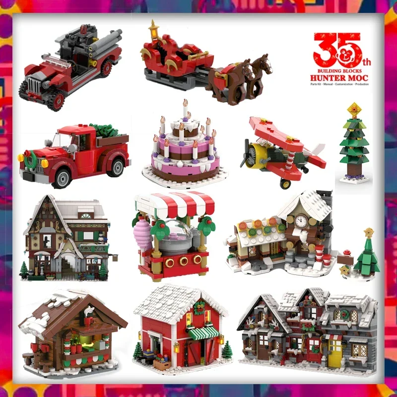 Advent Calendar Gift - 2023 Natal desa musim dingin rumah