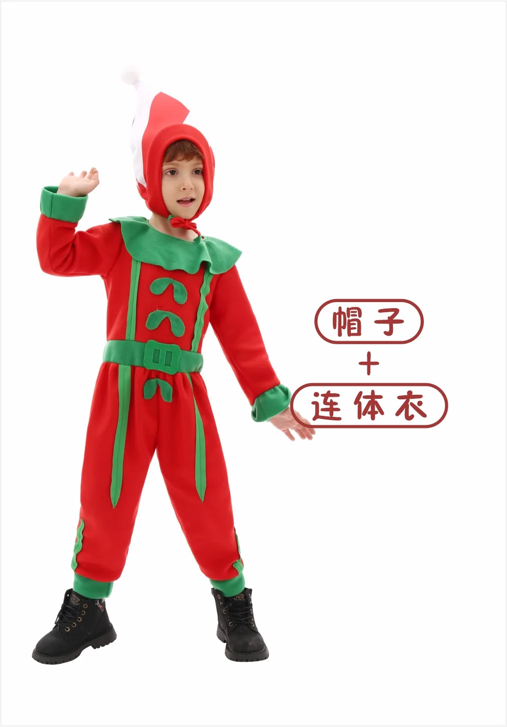 Elf Costume Christmas - Kostum Cosplay Natal Pakaian Pertunjukan Anak-anak