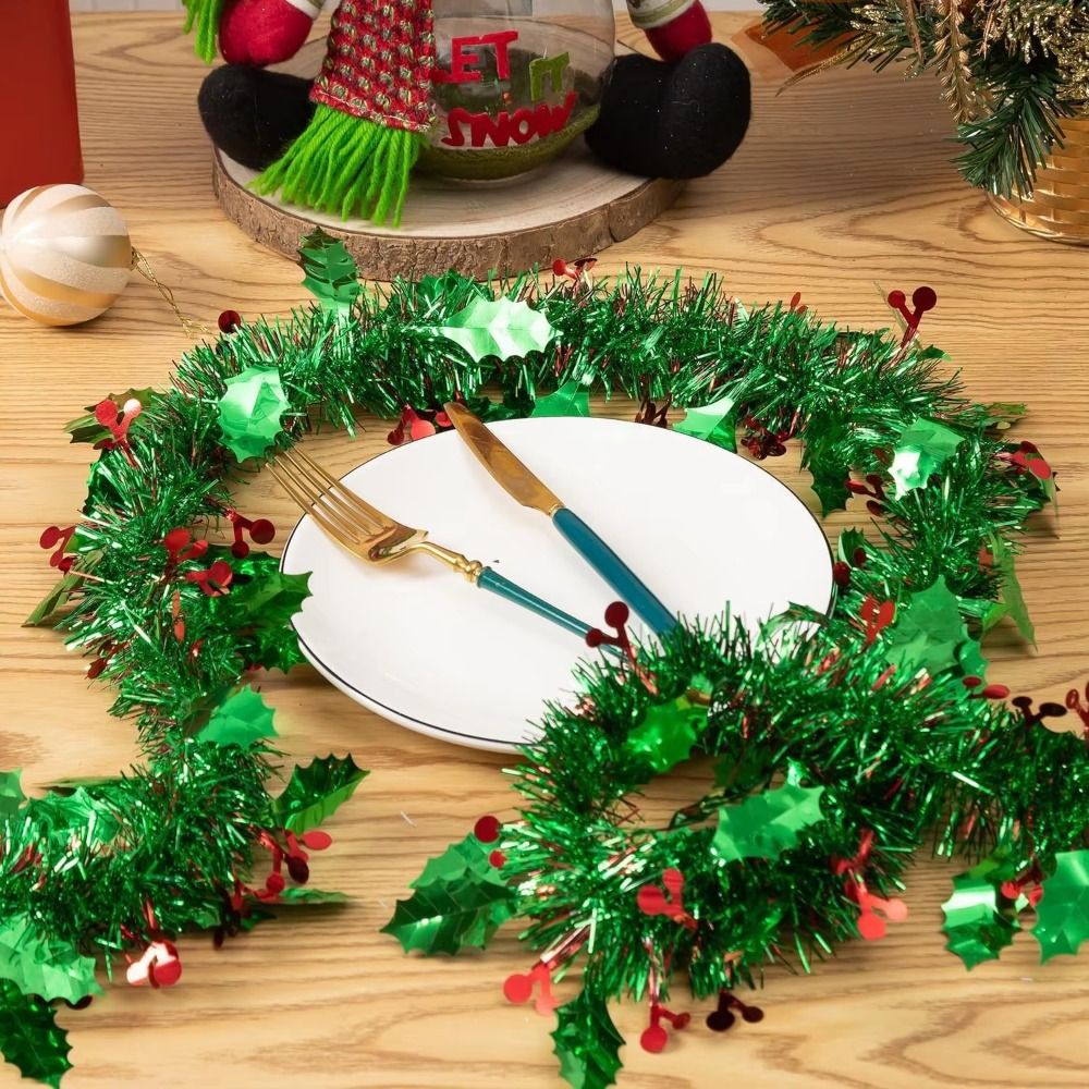2 Buah Garland Natal 2M yang D - Tinsel Garland Decoration ulasan dan harga