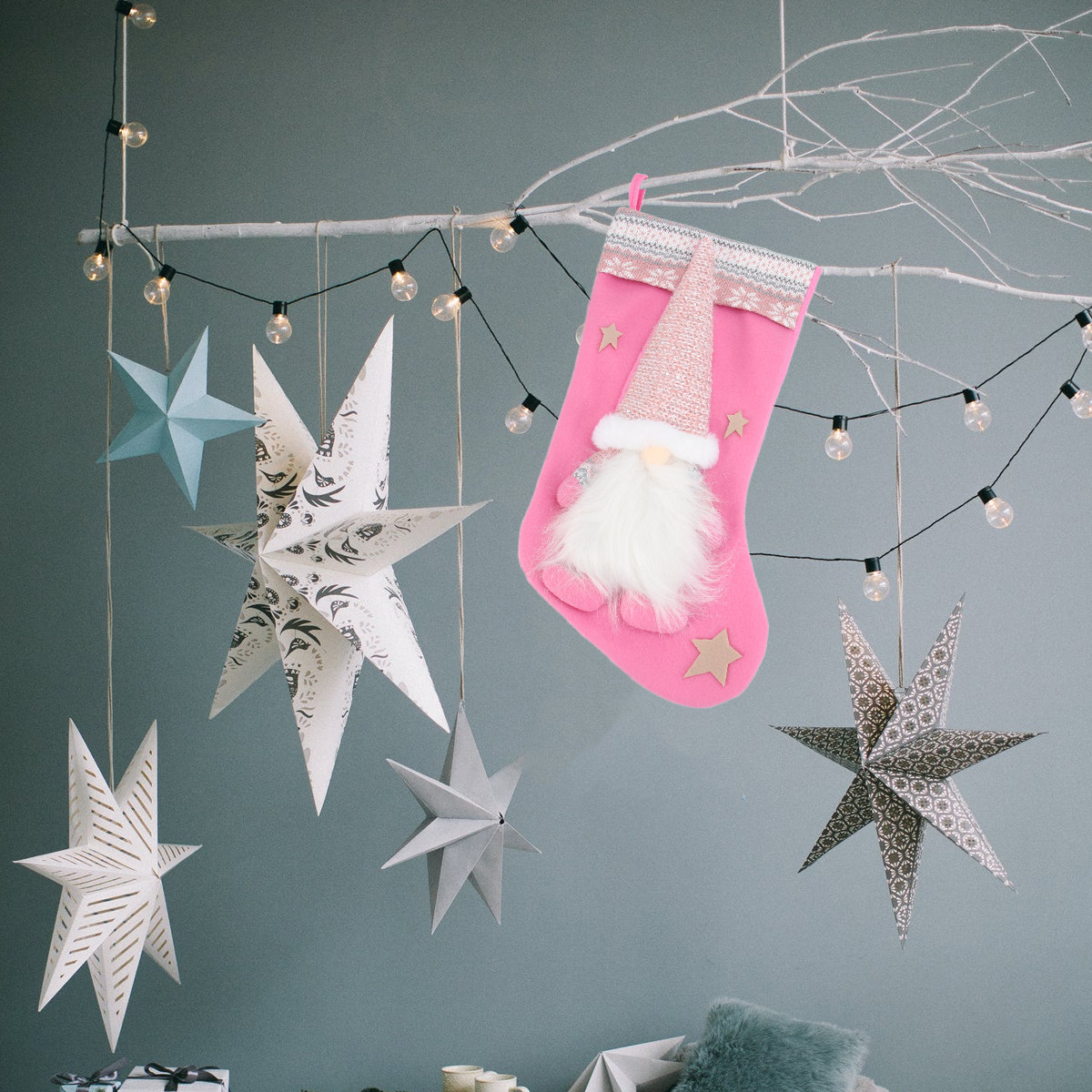1Pcs Kantong Gantung Natal Tan - Christmas Stocking Hanging ulasan dan harga