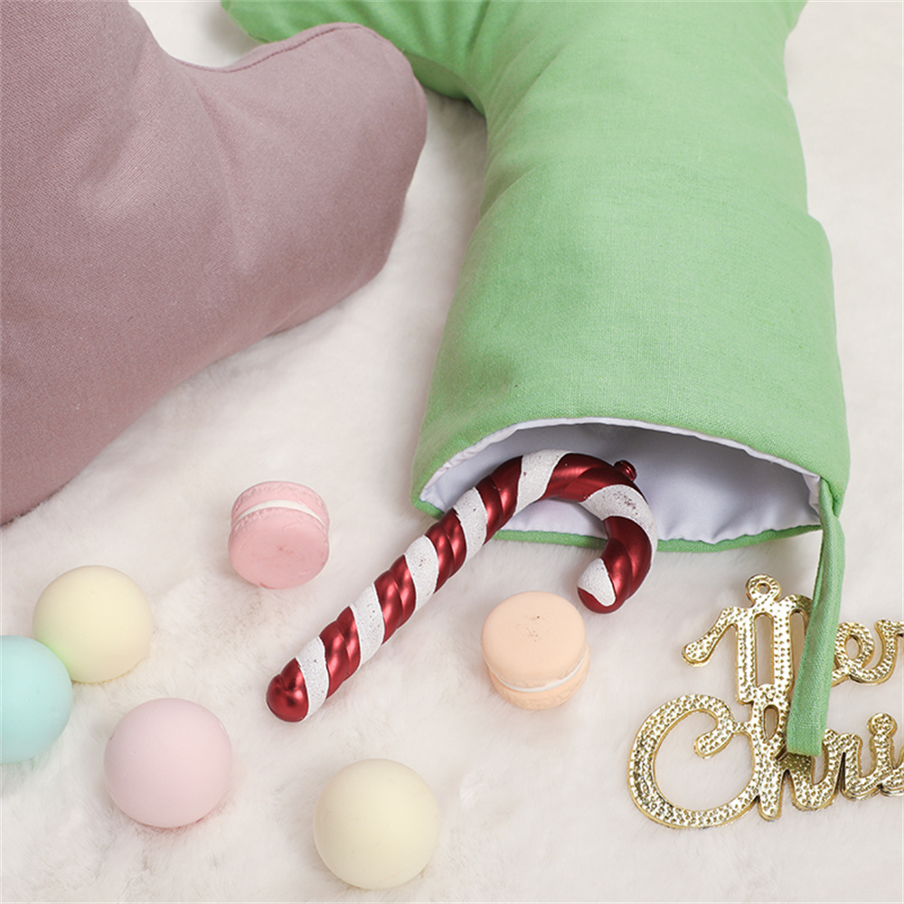 Kaus Kaki Natal Linen Polos Al - Christmas Stocking Hanging ulasan dan harga