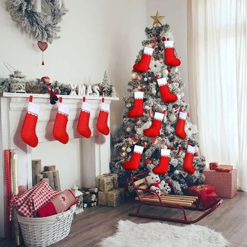Kaus Kaki Natal untuk Dekorasi - Christmas Stocking Hanging ulasan dan harga