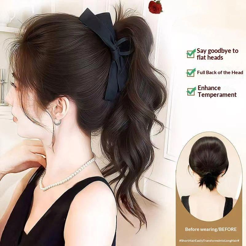 Wig Kuncir Kuda 14 inci dengan - Ribbon Bow Gift ulasan dan harga
