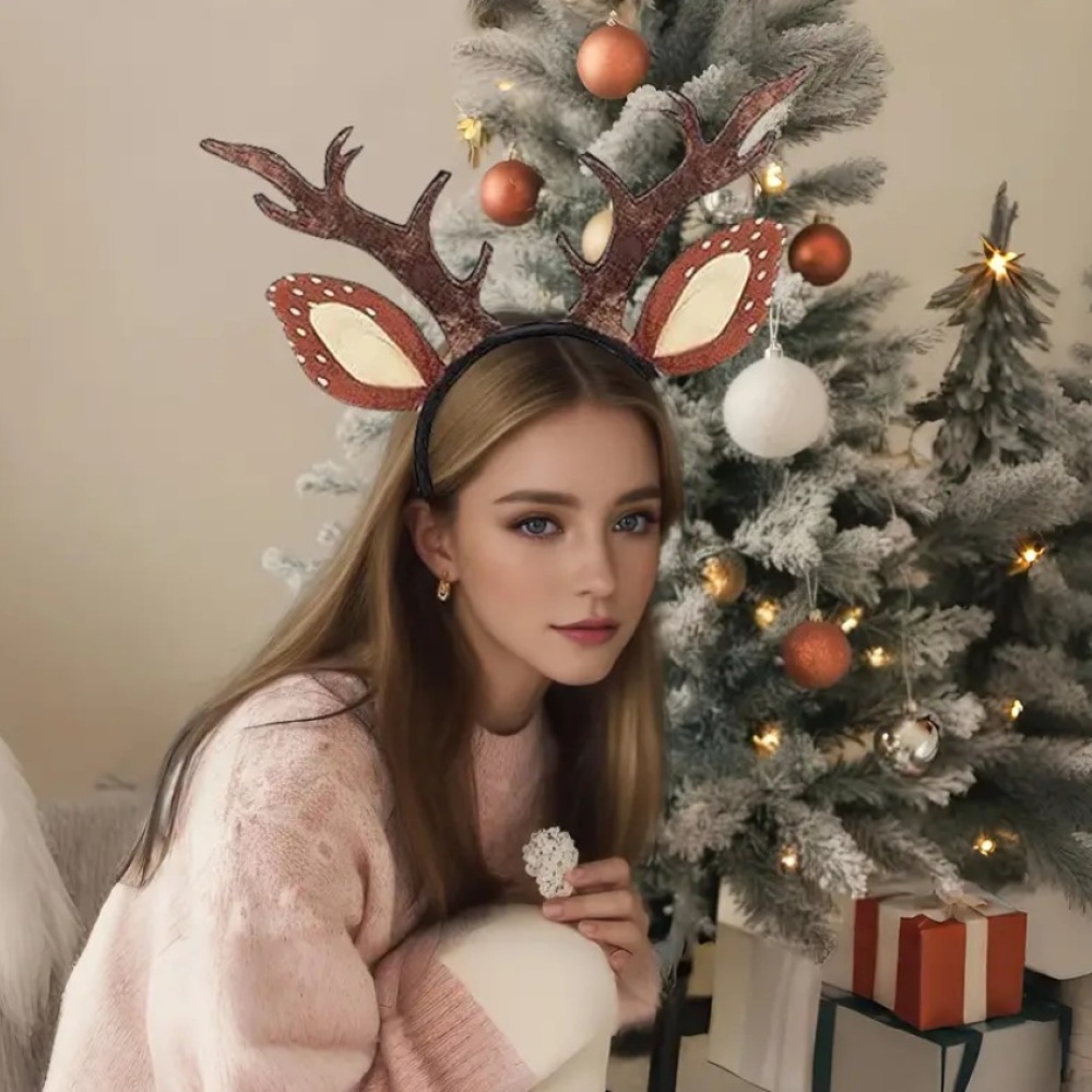 Aksesoris Rambut Tanduk Rusa N - Reindeer Antlers Headband ulasan dan harga