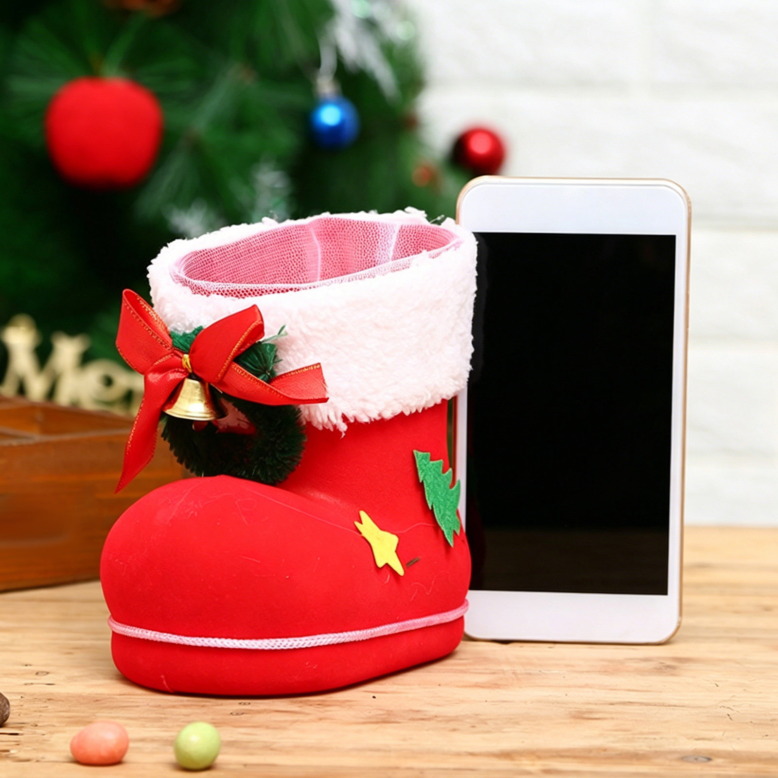 2Pcs Kantong Hadiah Natal Bent - Christmas Stocking Hanging ulasan dan harga