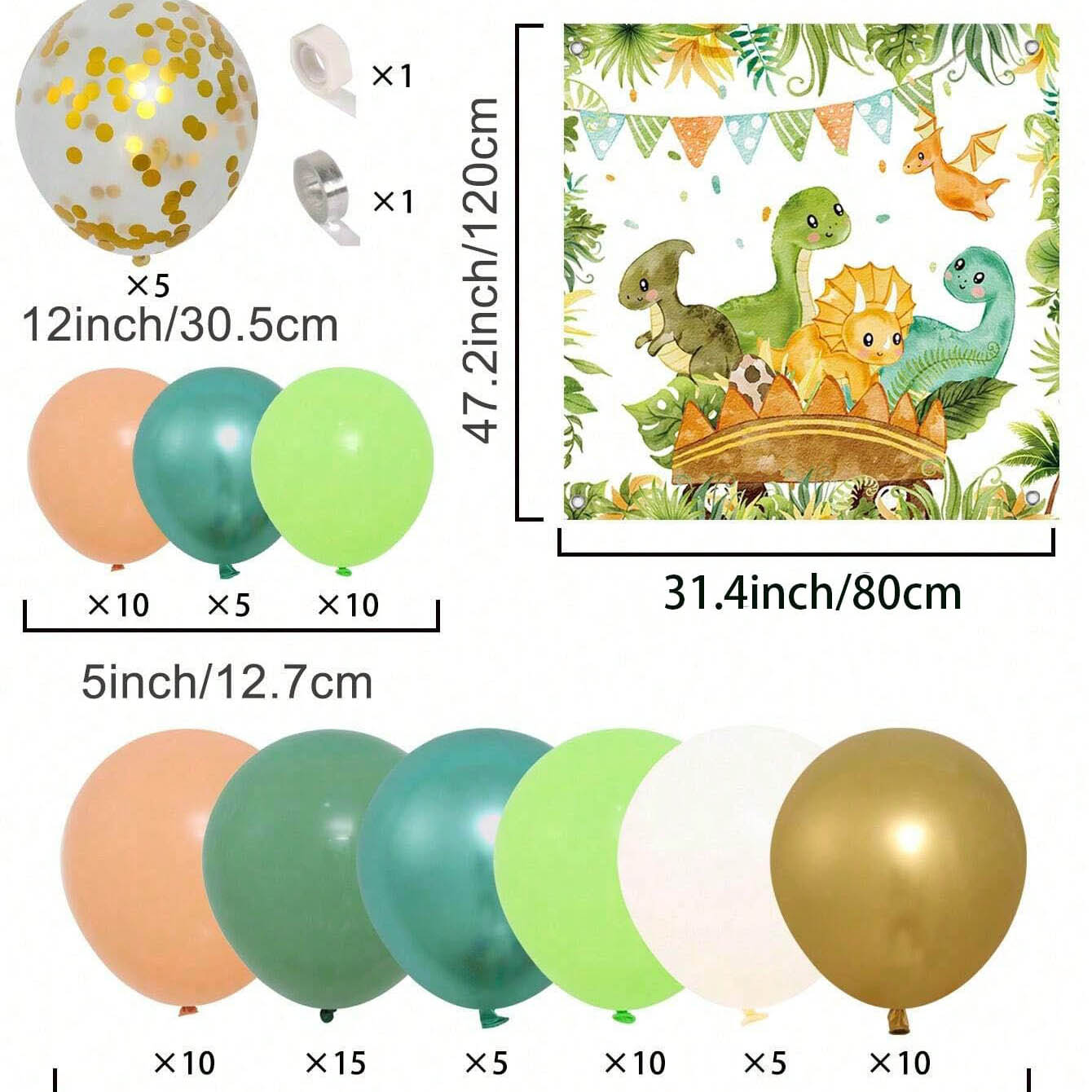 Set Balon Dinosaurus untuk Dek - Tinsel Garland Decoration ulasan dan harga