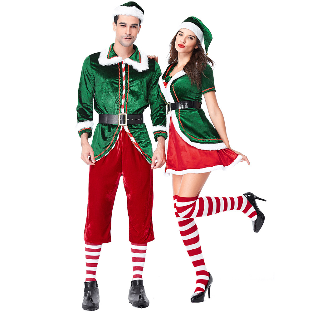 Kostum Santa Claus Wanita Pria - Elf Costume Christmas ulasan dan harga