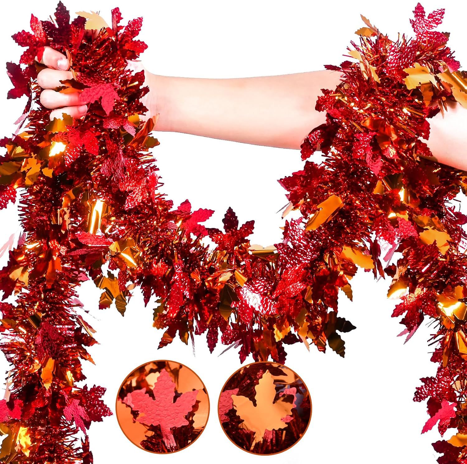 Garland Tinsel Musim Gugur unt - Tinsel Garland Decoration ulasan dan harga